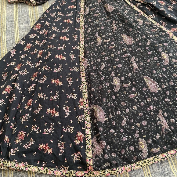 La Vie Rebecca Taylor Floral Print Maxi Dress Size L - Picture 6 of 11